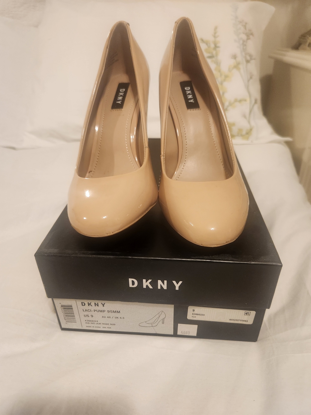 DKNY Women's Nude Patent Leather Pumps